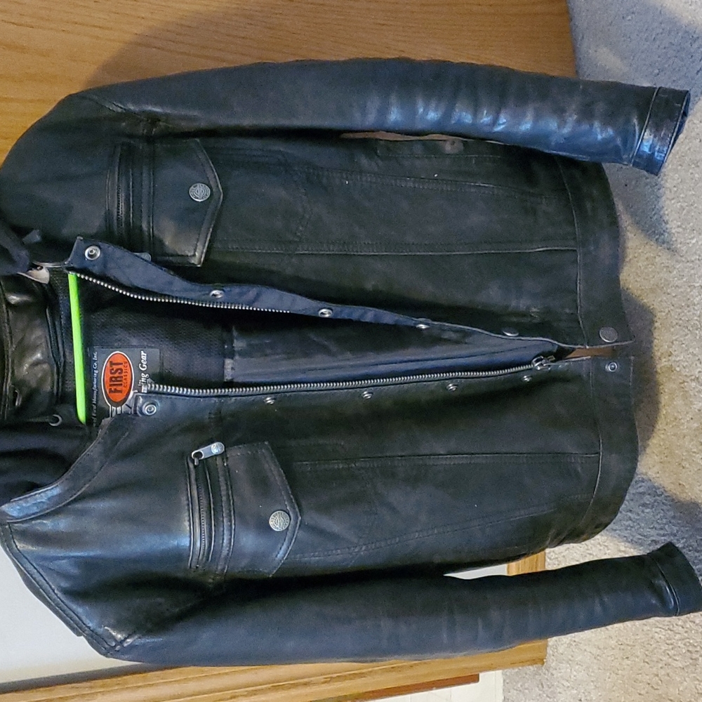 Biker leather jacket. Size small.